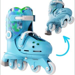 Blue Yvolution Adjustable Roller Skates